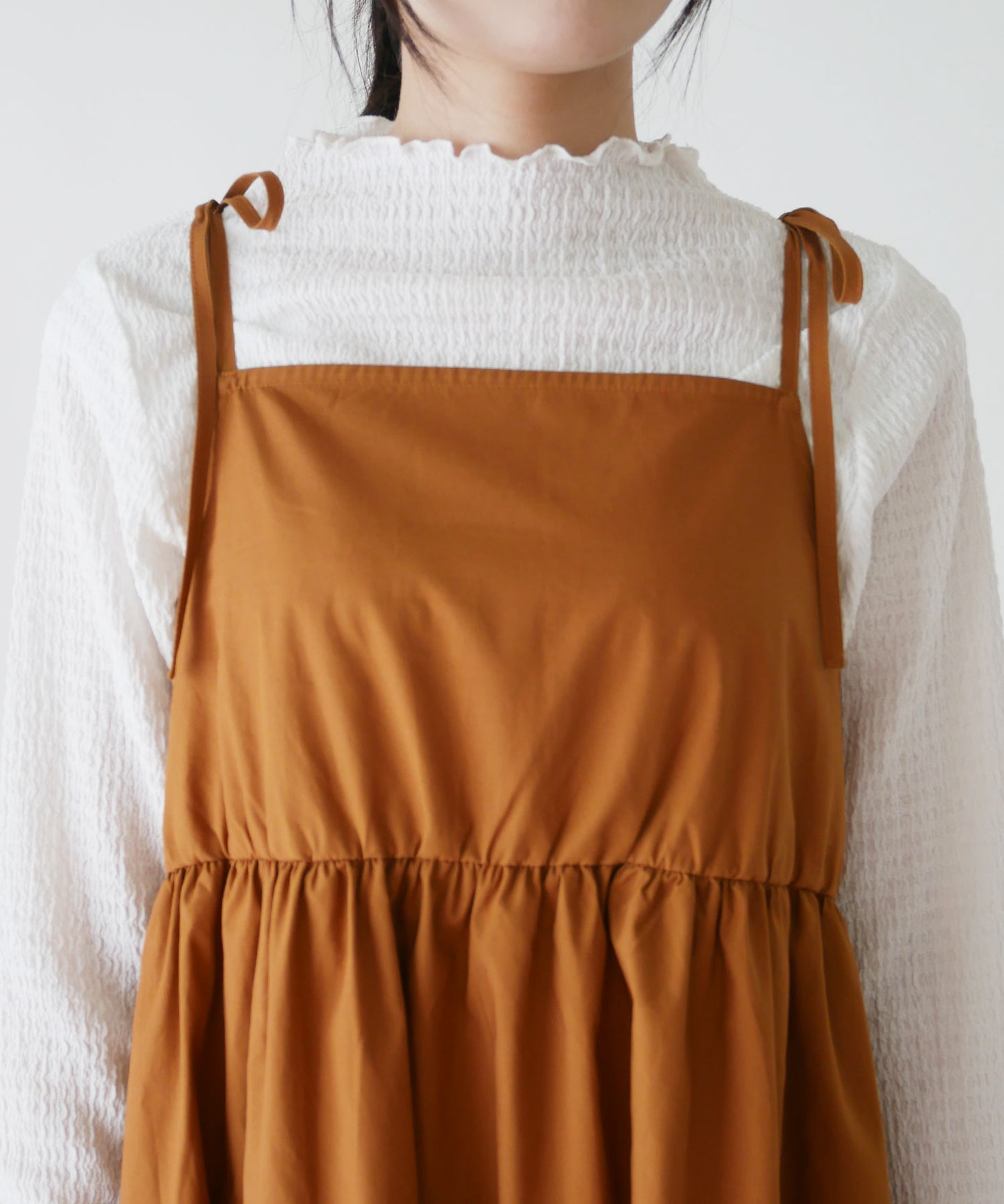 刺繍入りコットンブロードキャミワンピース