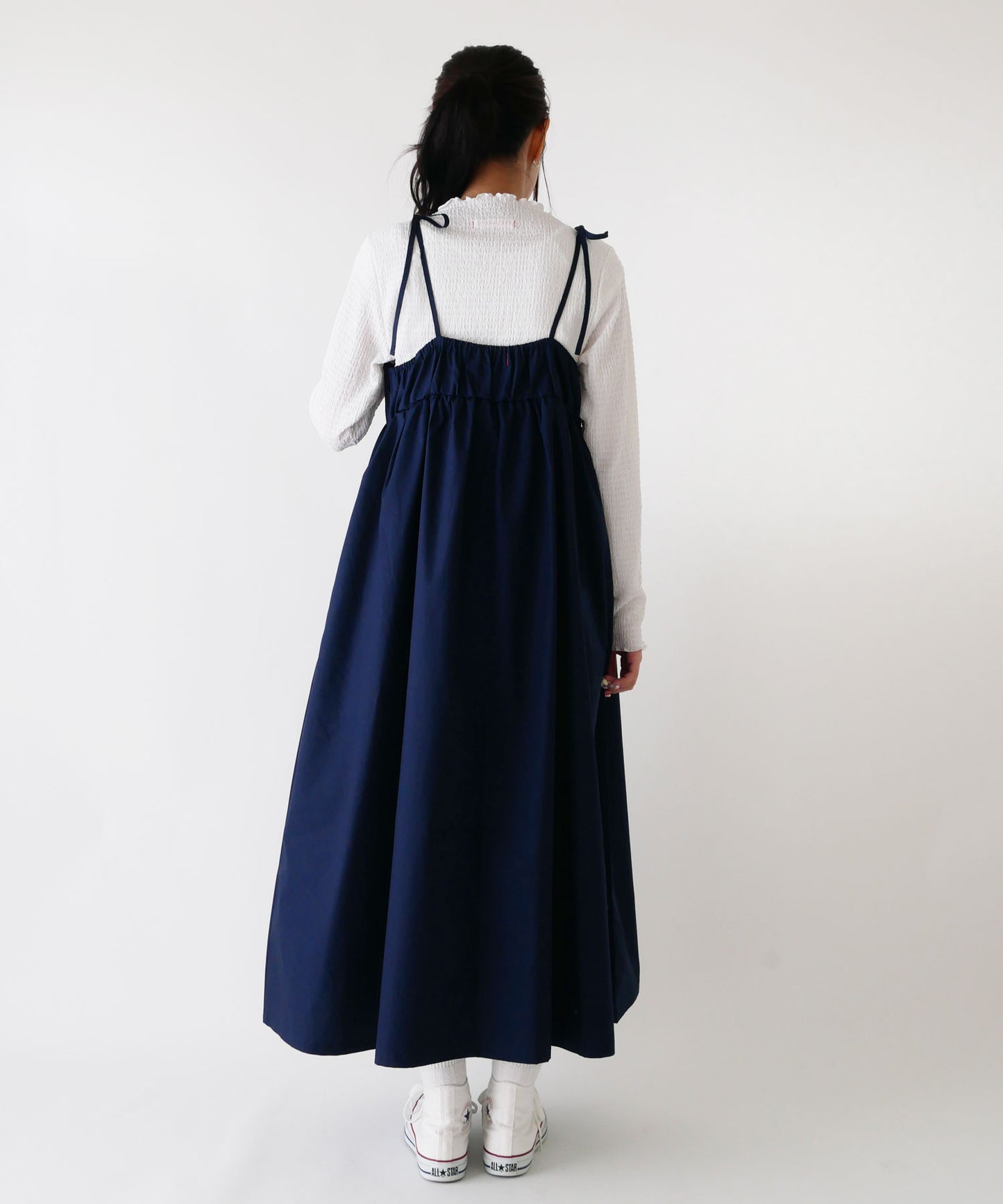 刺繍入りコットンブロードキャミワンピース
